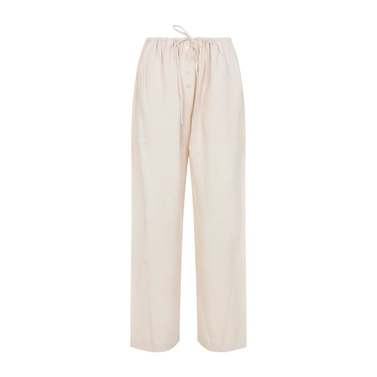 Studio Nicholson Plaster White Modal Hera Draw Cord Pants