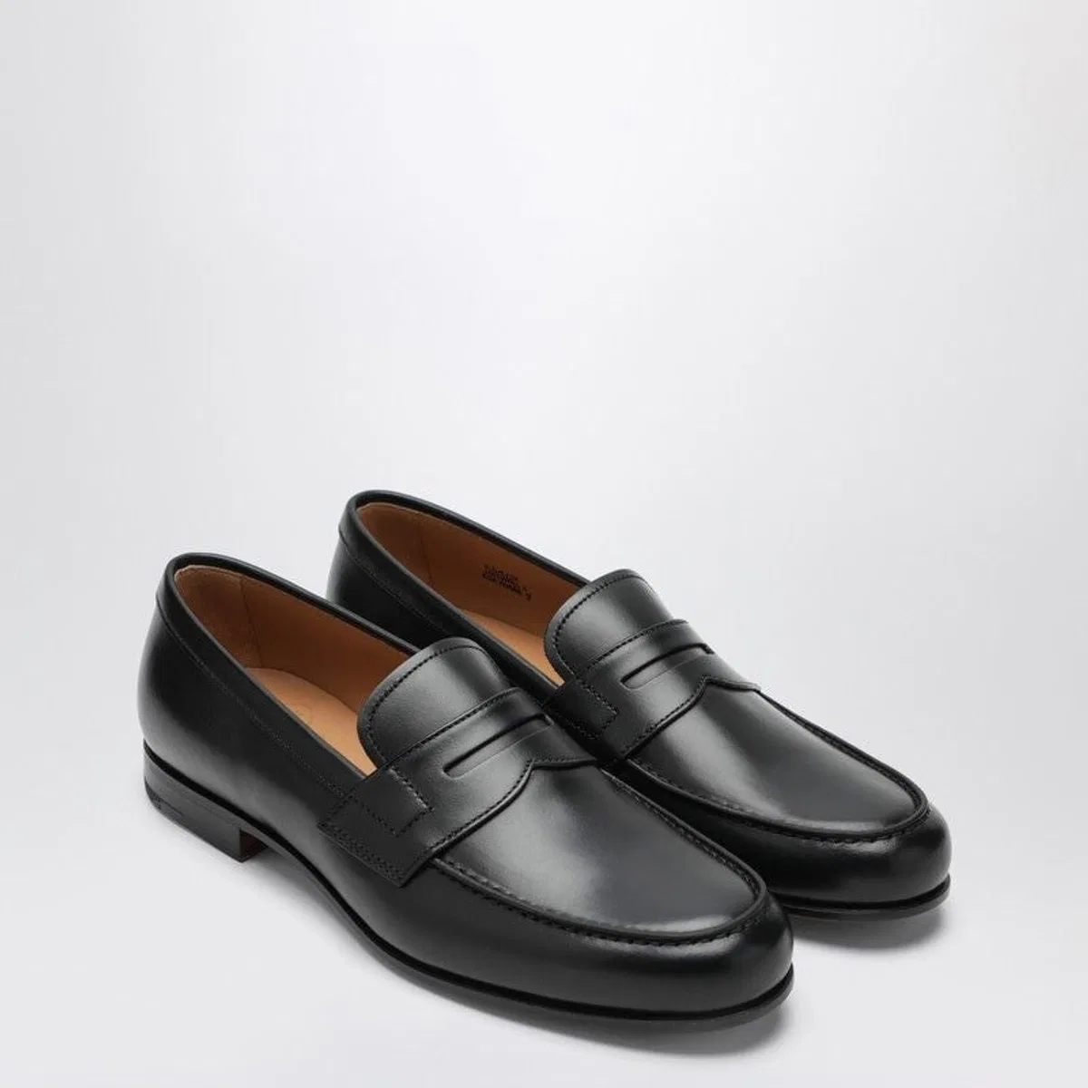 Black Leather Heswall Loafers