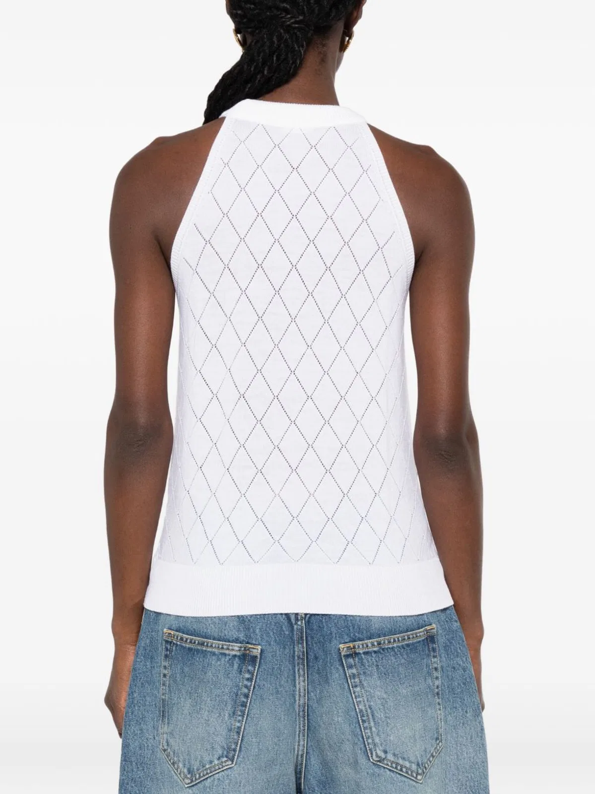 Balmain Wool Top In White