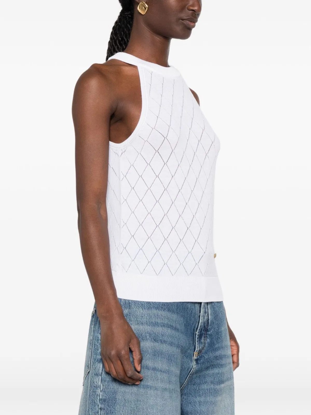 Balmain Wool Top In White