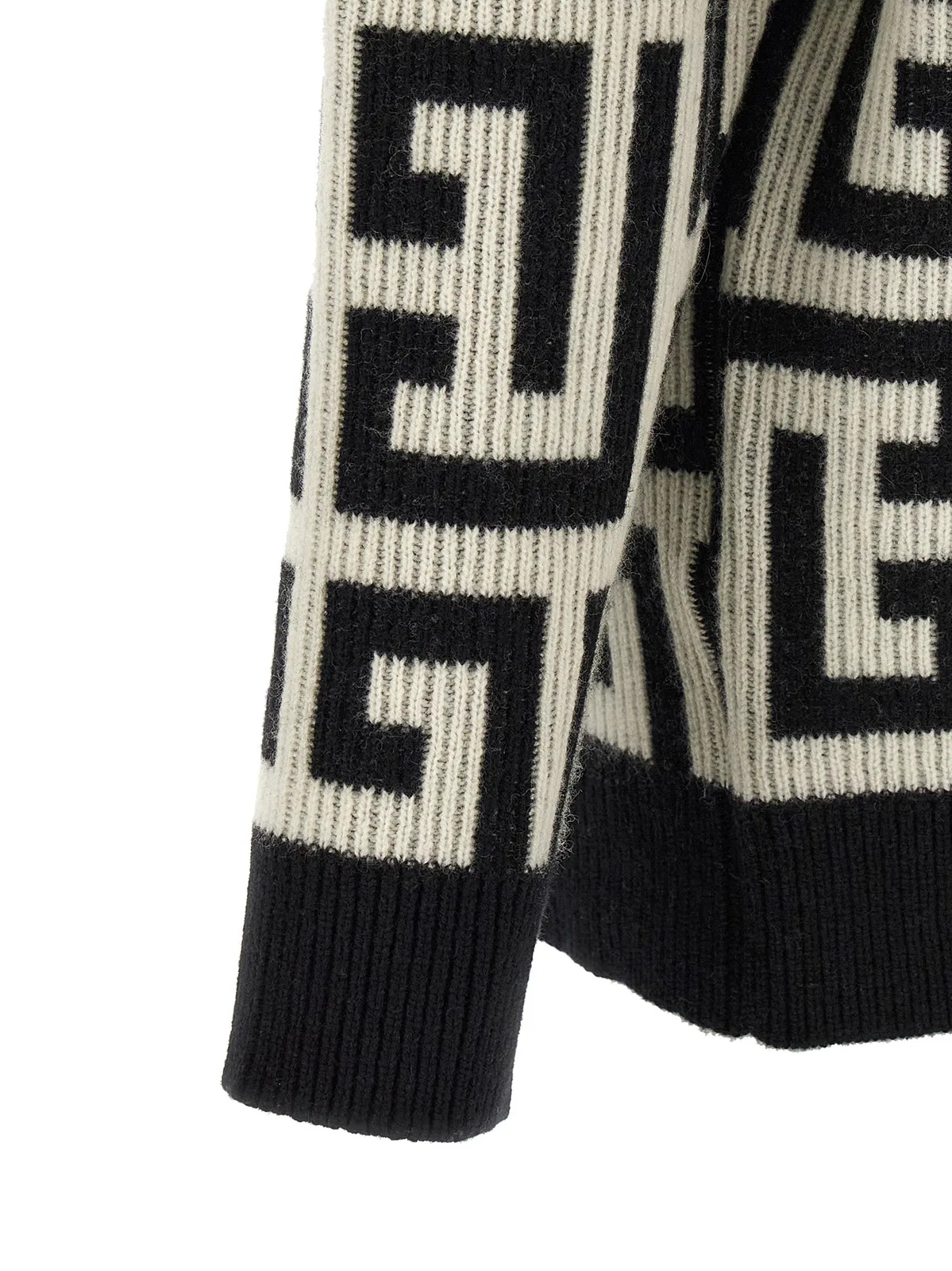 Balmain Monogram V Neck Mid Length Cardigan In Multi