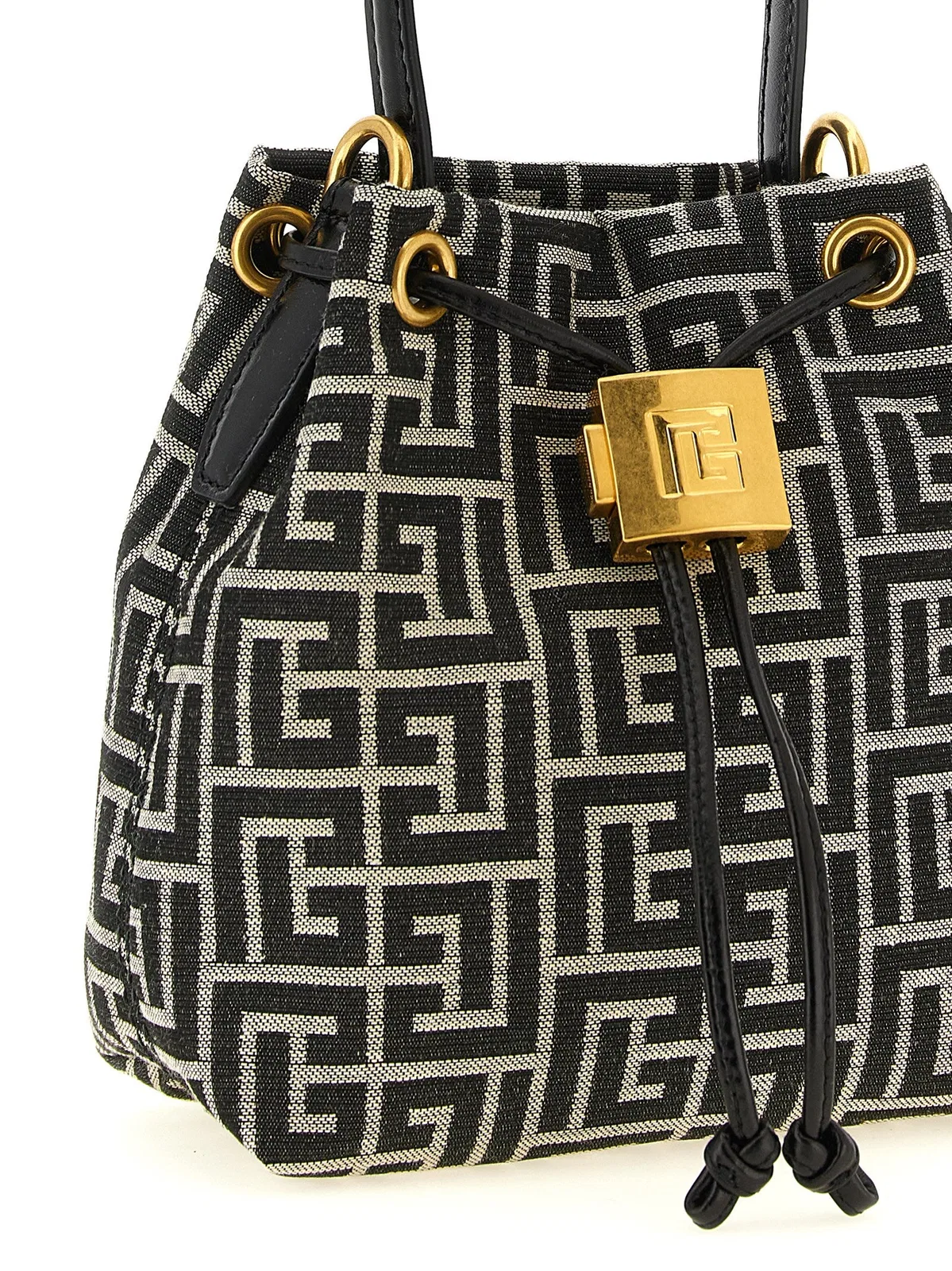 Balmain 'pulse' Mini Bucket Bag In Black
