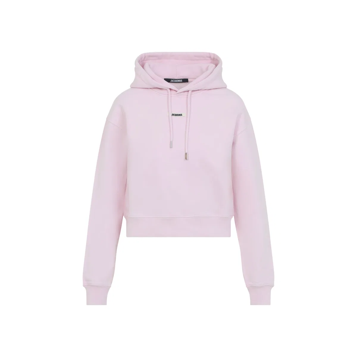 Pink Hoodie Black Logo Patch