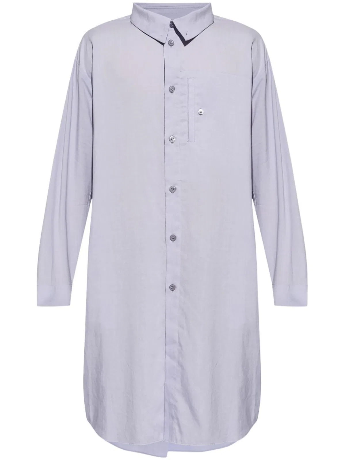 Homme Plisse Homme Plisse Issey Miyake Pl Ramie Folded-Yoke Longline Shirt