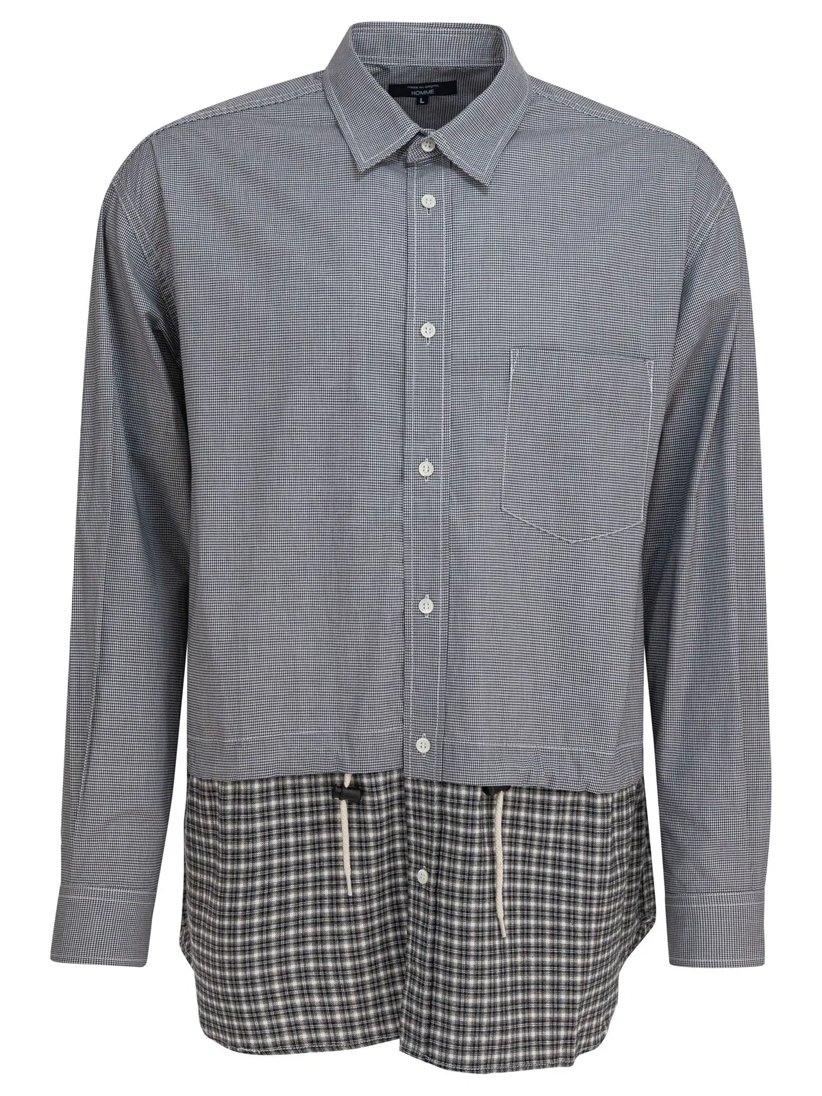 Comme Des Garçons Homme Plus White Black Cotton Shirt