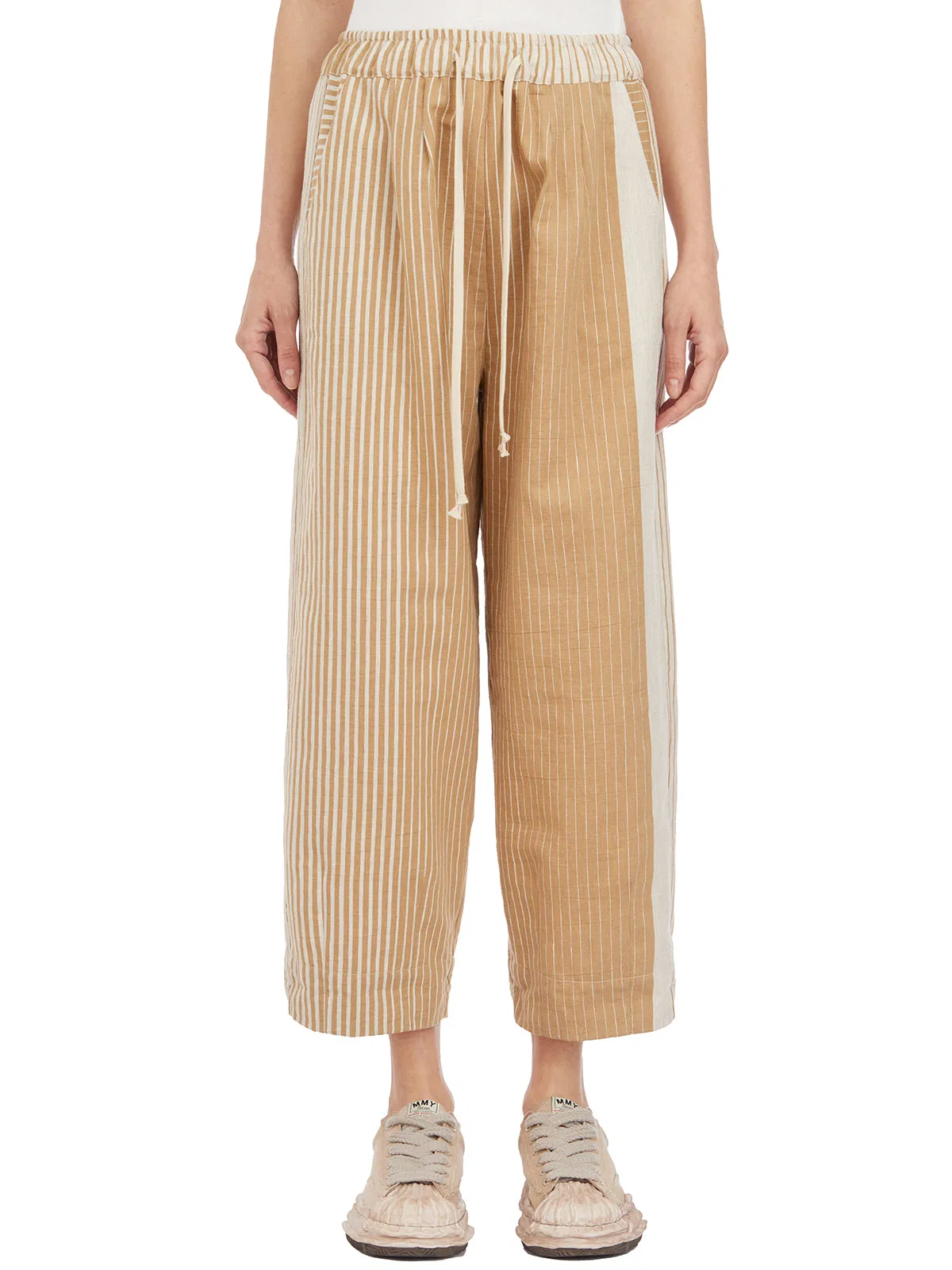 Pantaloni Ampio A Righe