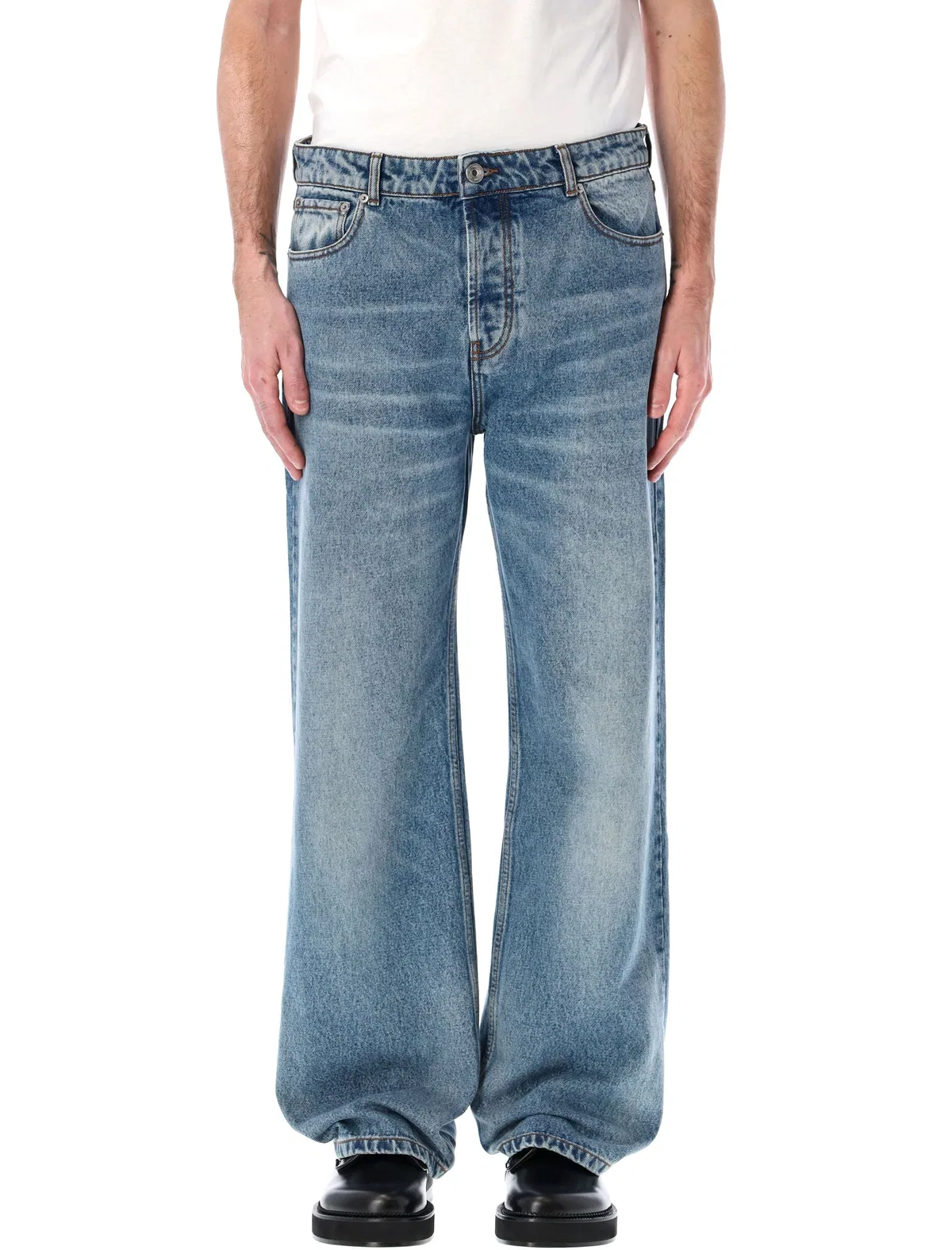 Blue Washedeffect Jeans