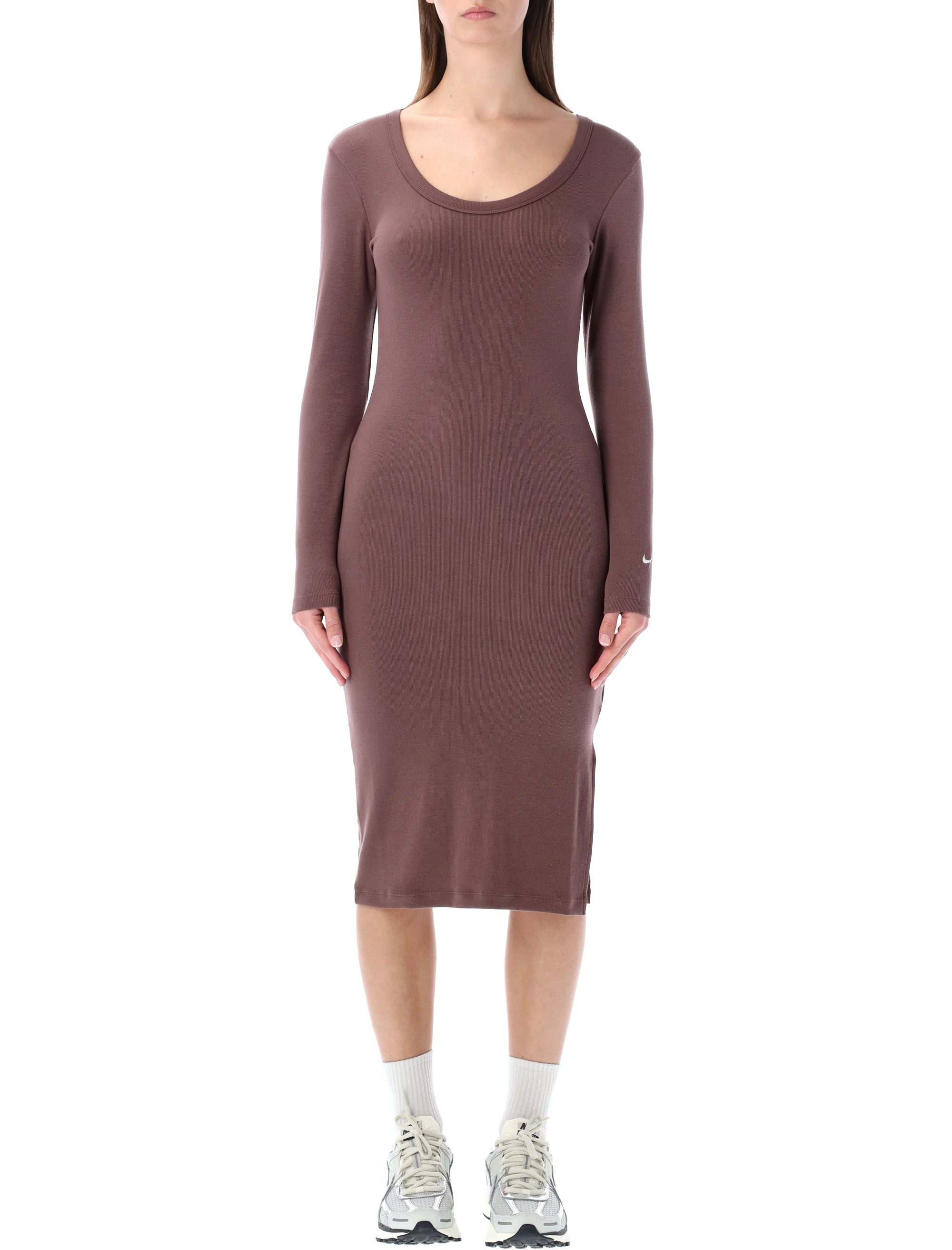 Ribbed Fitted Midi Dress