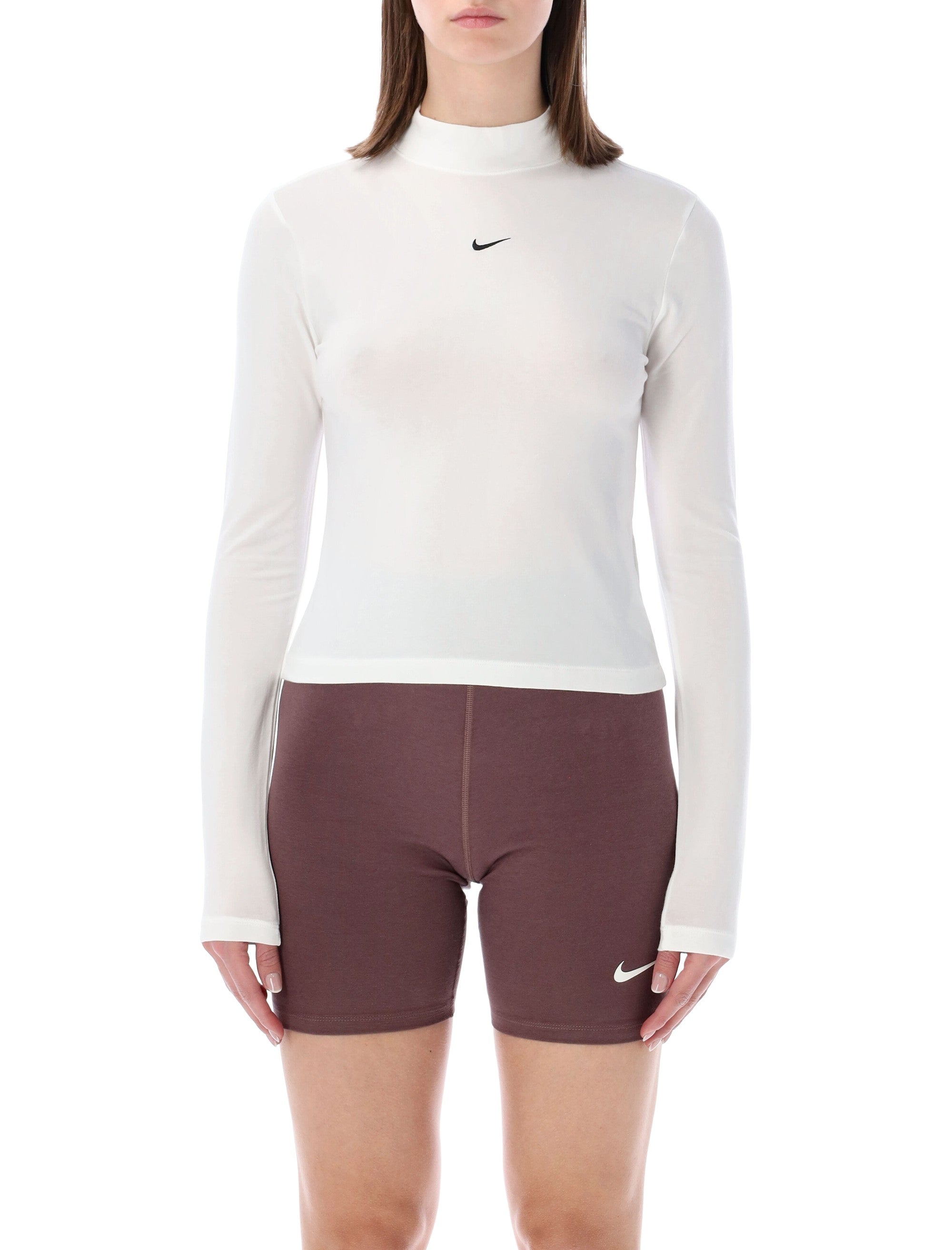 Slim Mock Neck Long Sleeve T-Shirt