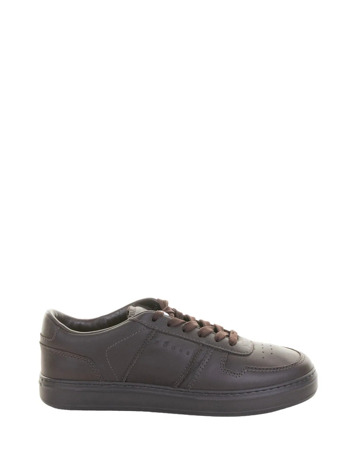 Hogan Hogan Skeaker H-Tv In Smooth Brown Leather, Rubber Sole, 8 Mm Memory Foam Insole.