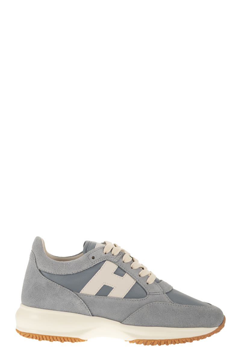 Interactive - Suede And Fabric Trainers