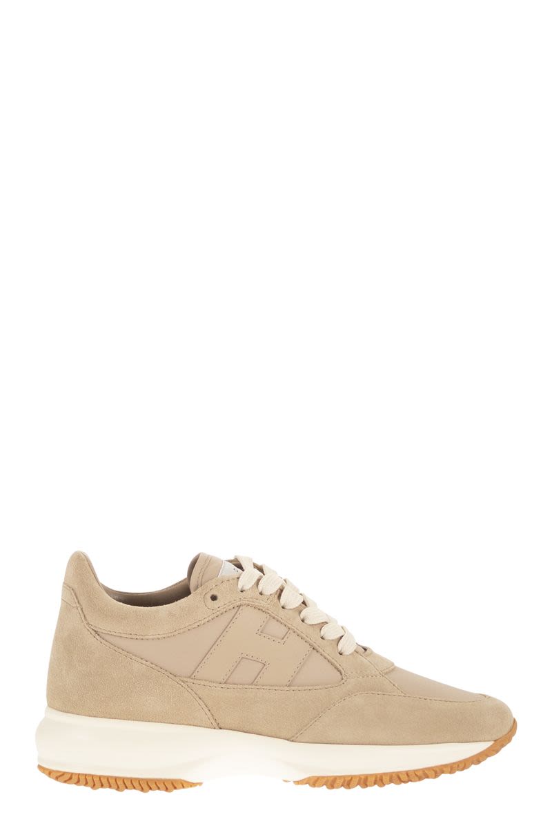 Interactive - Suede And Fabric Trainers
