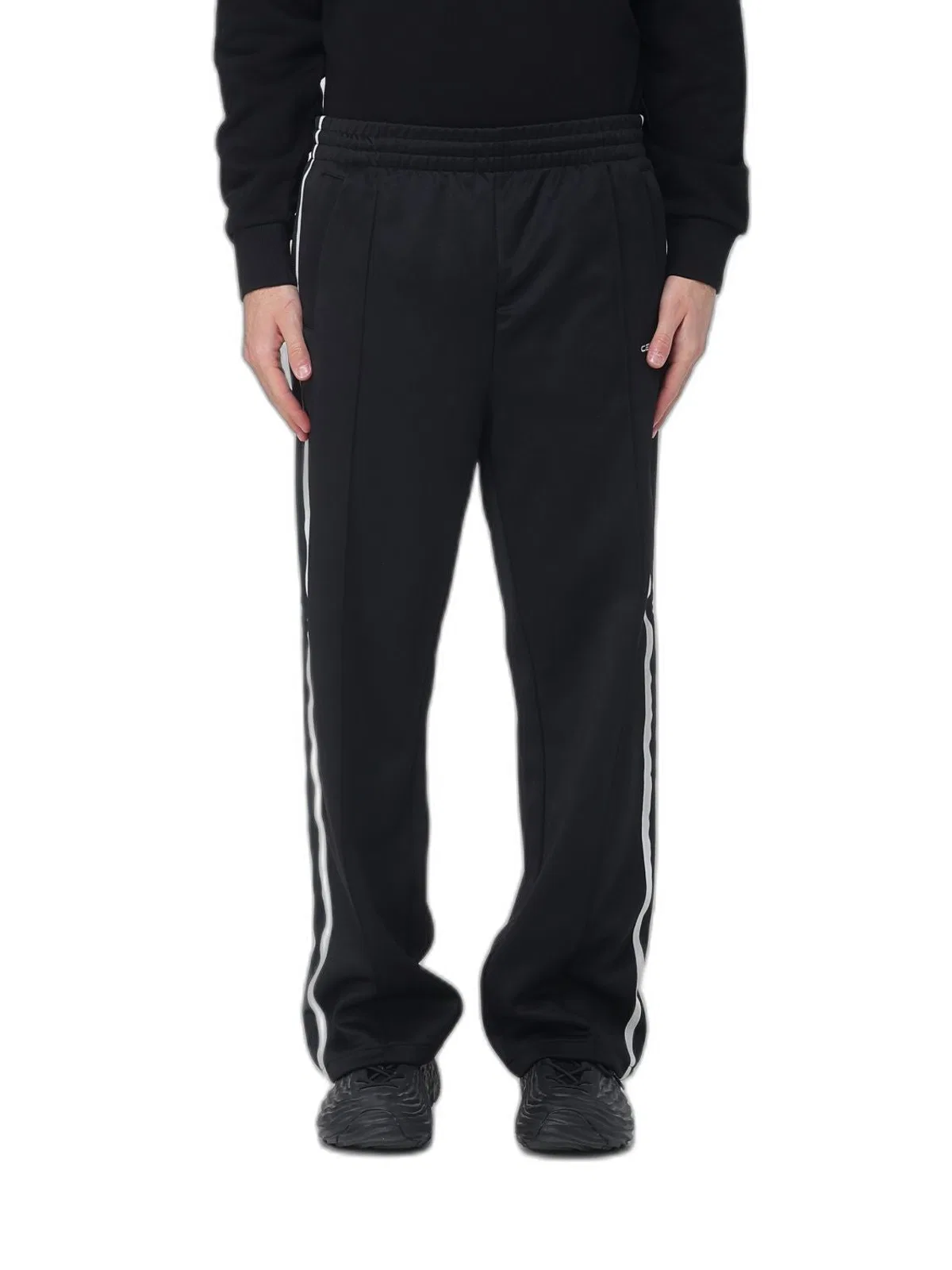 Carhartt Wip Trousers With Side Stripes In Black