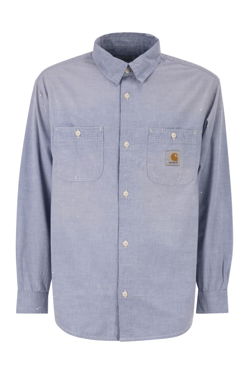 Cotton Shirt With Paint Splatter Details
