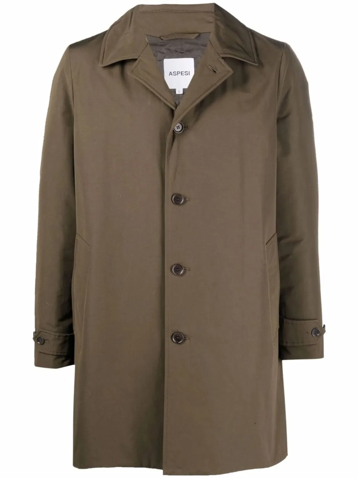 Aspesi Single-breasted Long-sleeve Jacket In Brown