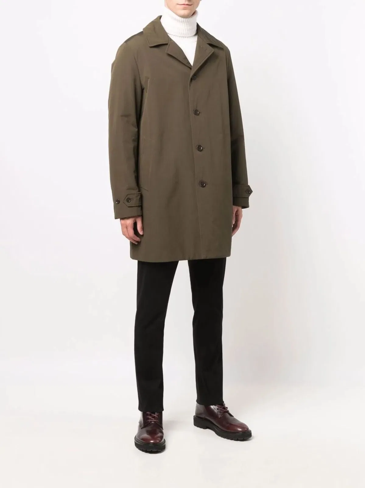 Aspesi Single-breasted Long-sleeve Jacket In Brown
