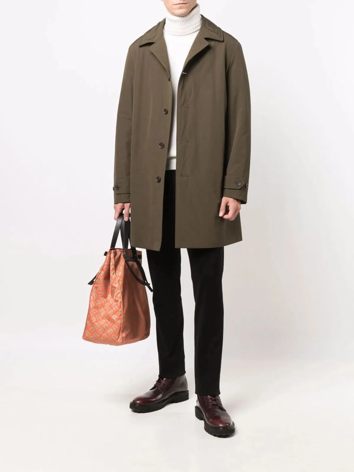 Aspesi Single-breasted Long-sleeve Jacket In Brown