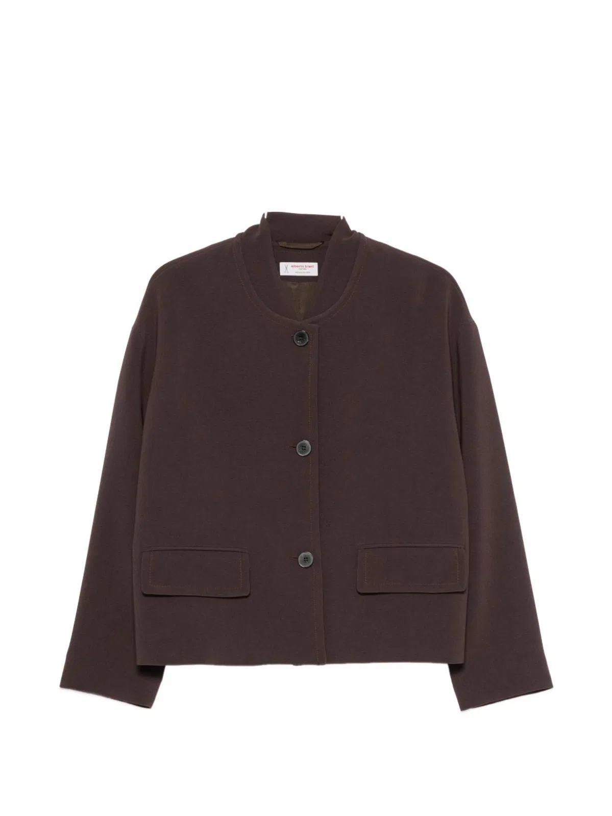 Button-Fastening Flap-Pocket Jacket