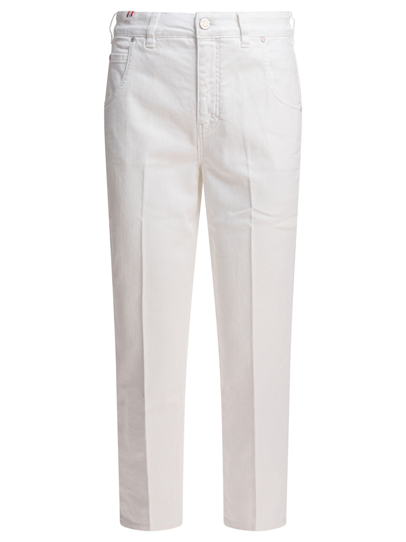 White Elastane Jeans