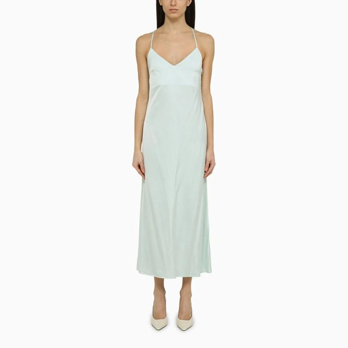Noel Light Aqua Satin Dress