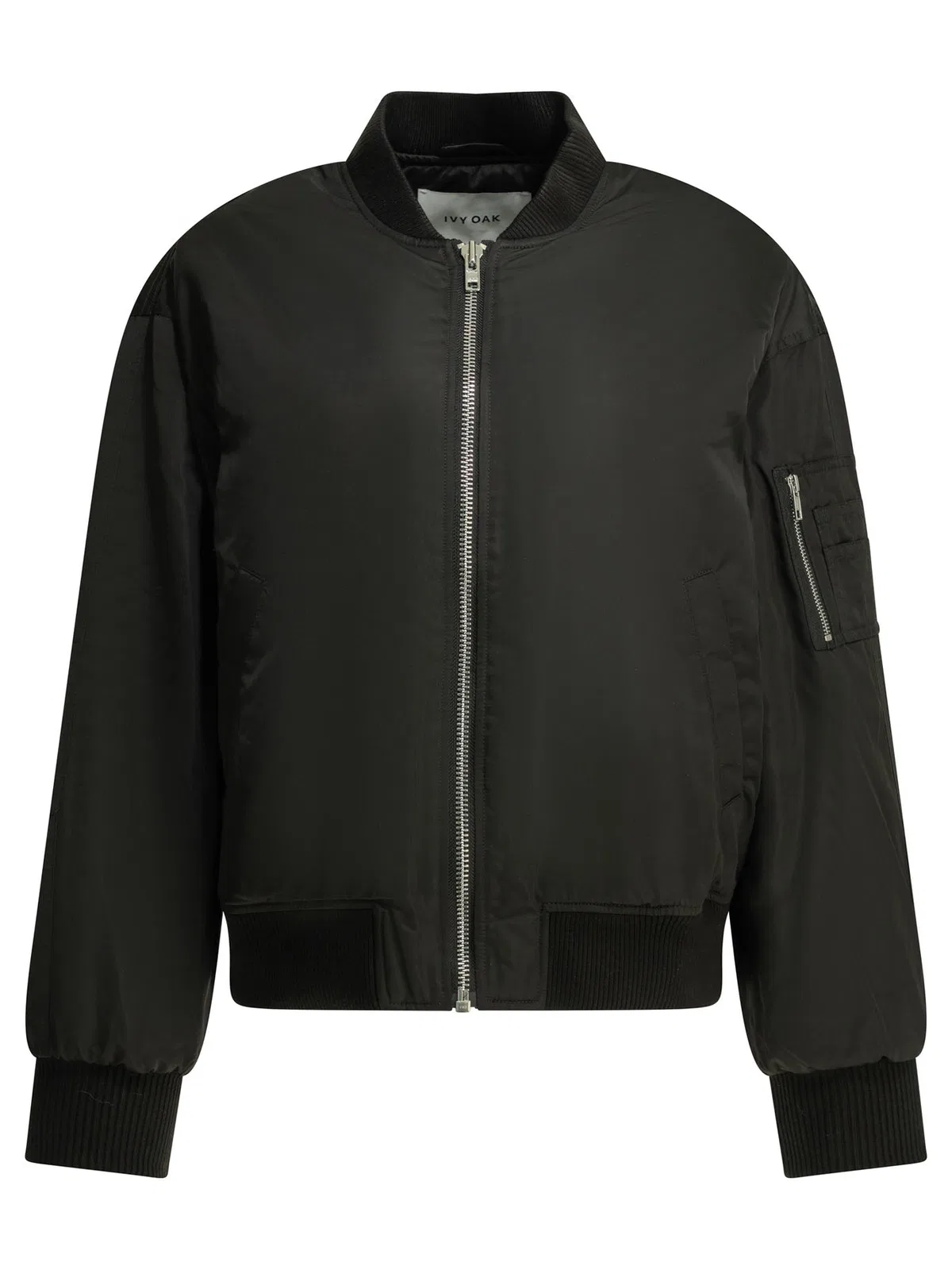 Black Polyester Jackets Coats