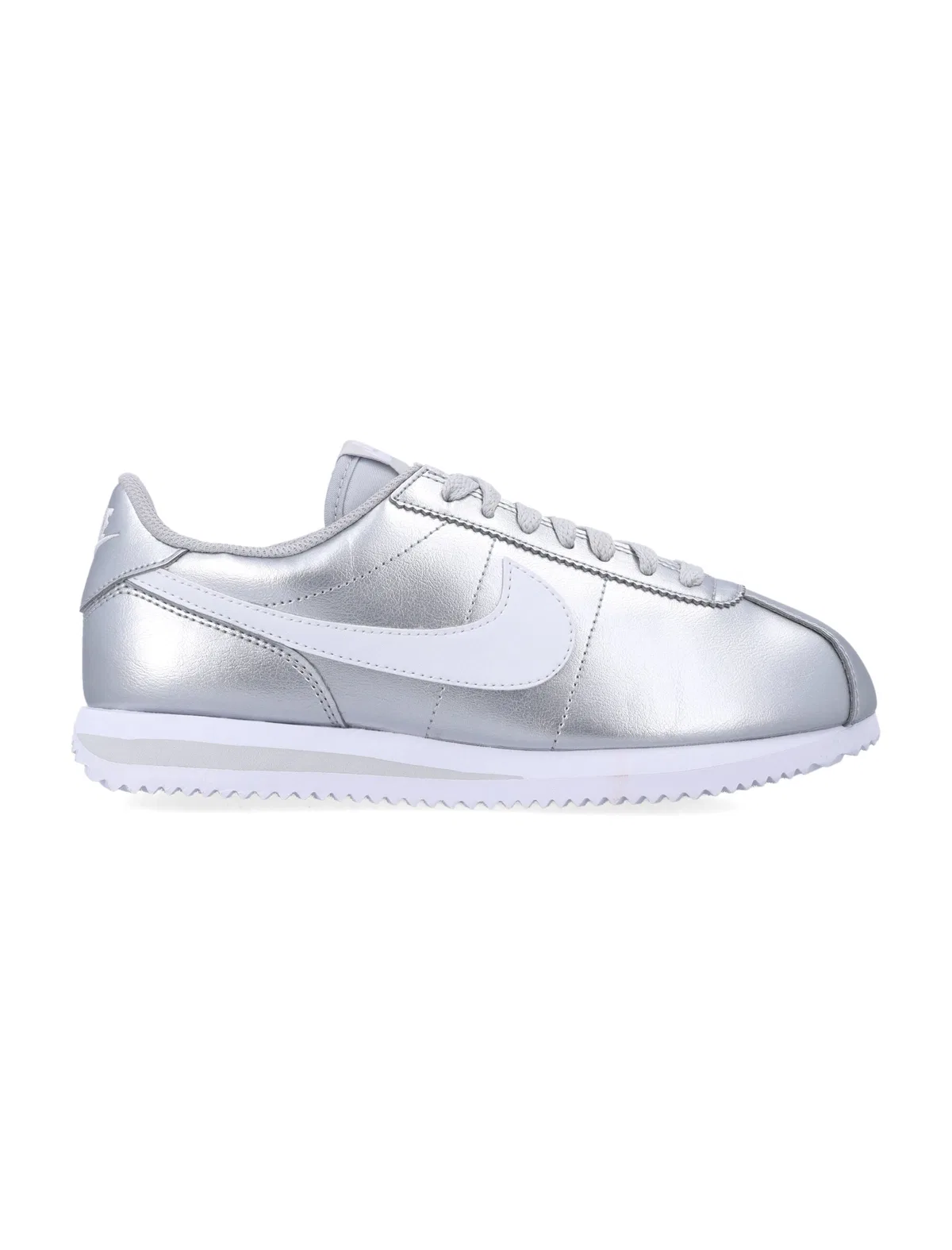 Nike Cortez Metallic Sneaker In Silver