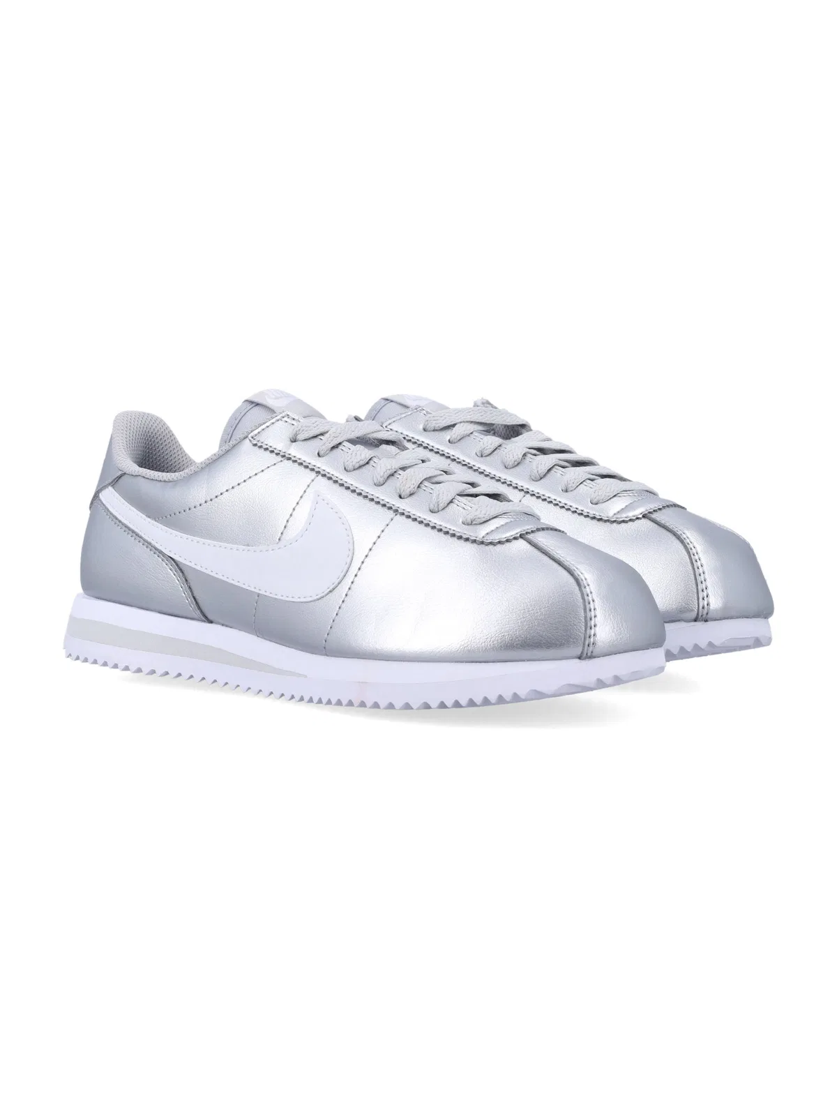 Nike Cortez Metallic Sneaker In Silver