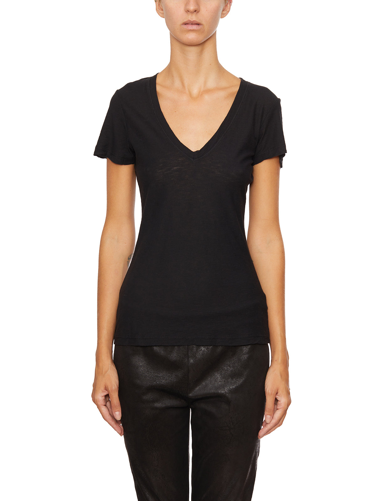 Cotton V Neck T-Shirt