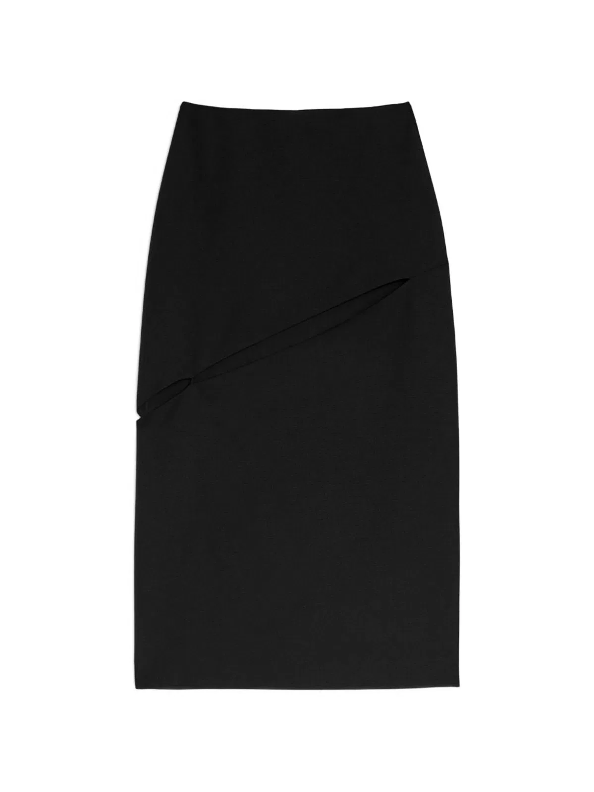 Jil Sander Wool Blend Midi Skirt In Black