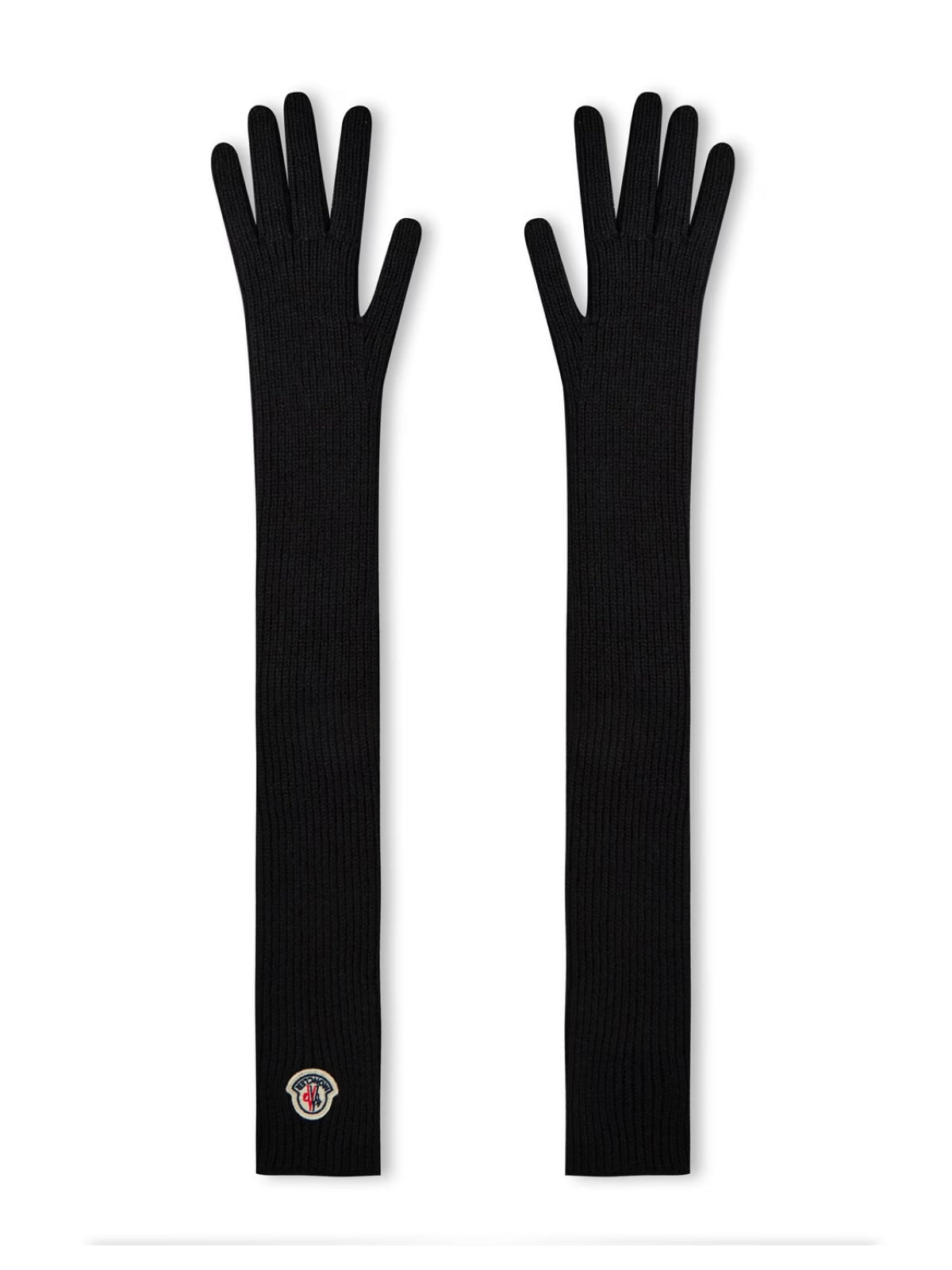 Logo Patch Virgin Wool Long Gloves