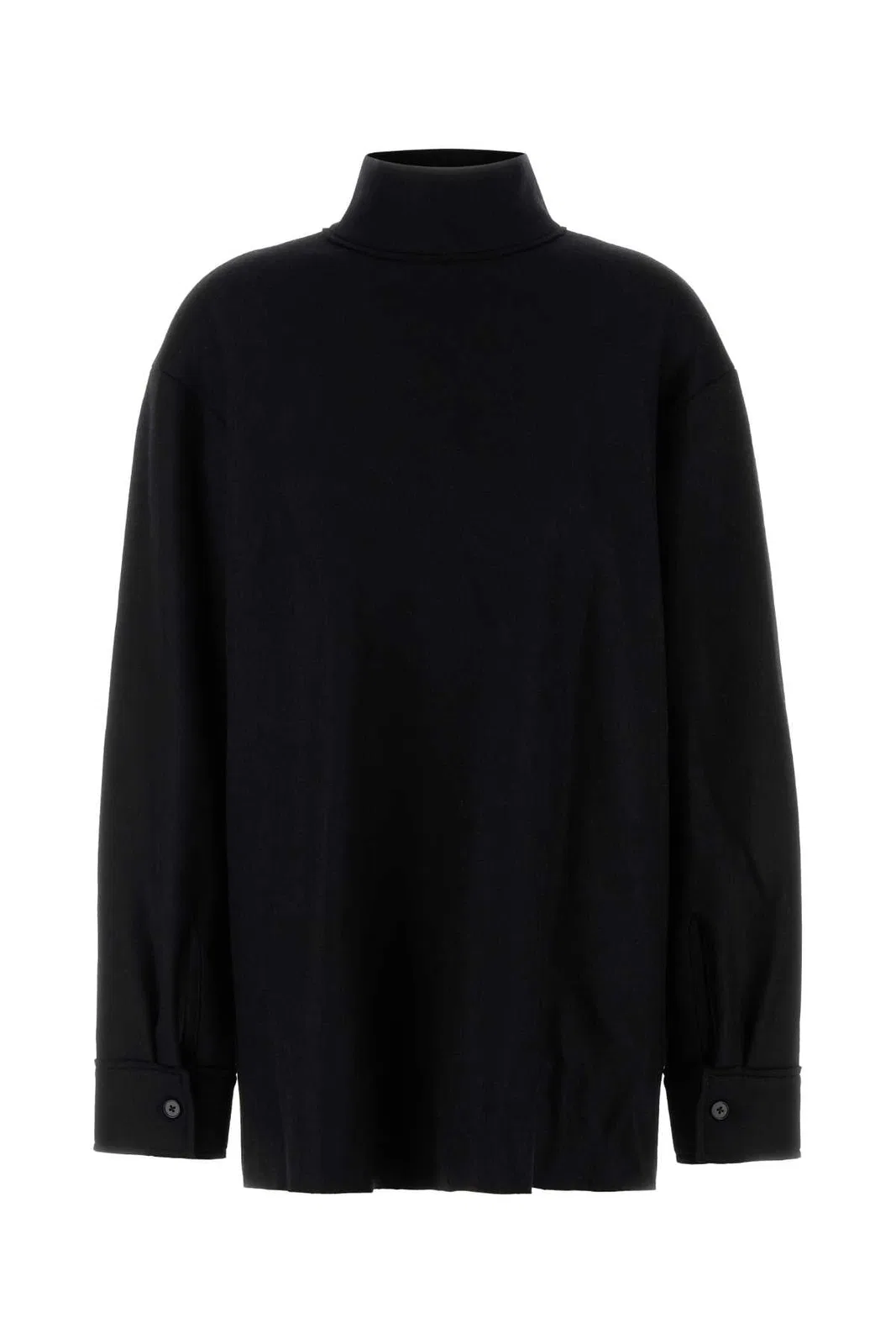 Jil Sander Black Wool Blend Blouse