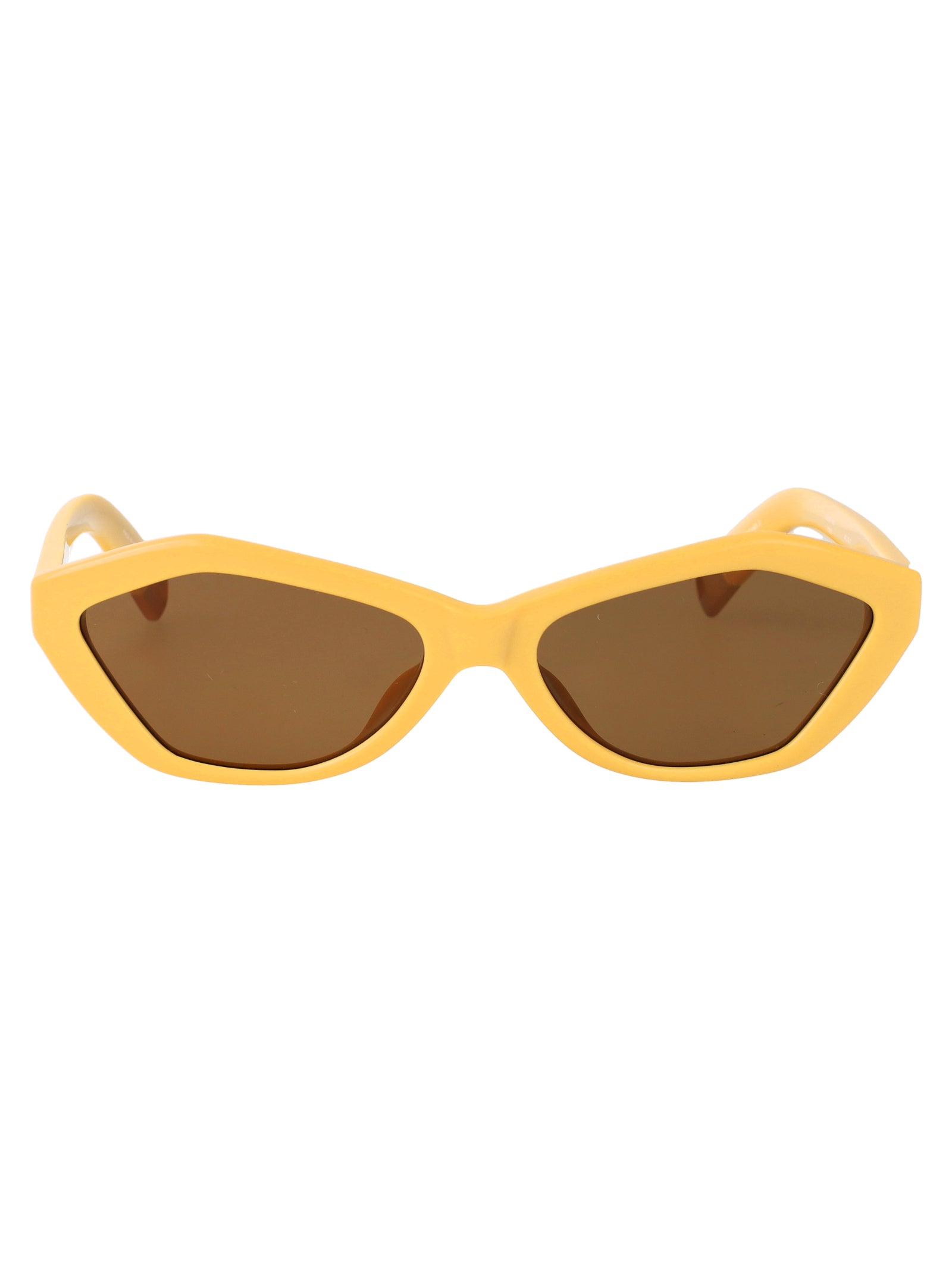 Banana/ Matt Gold/ Brown Acetate Sunglasses