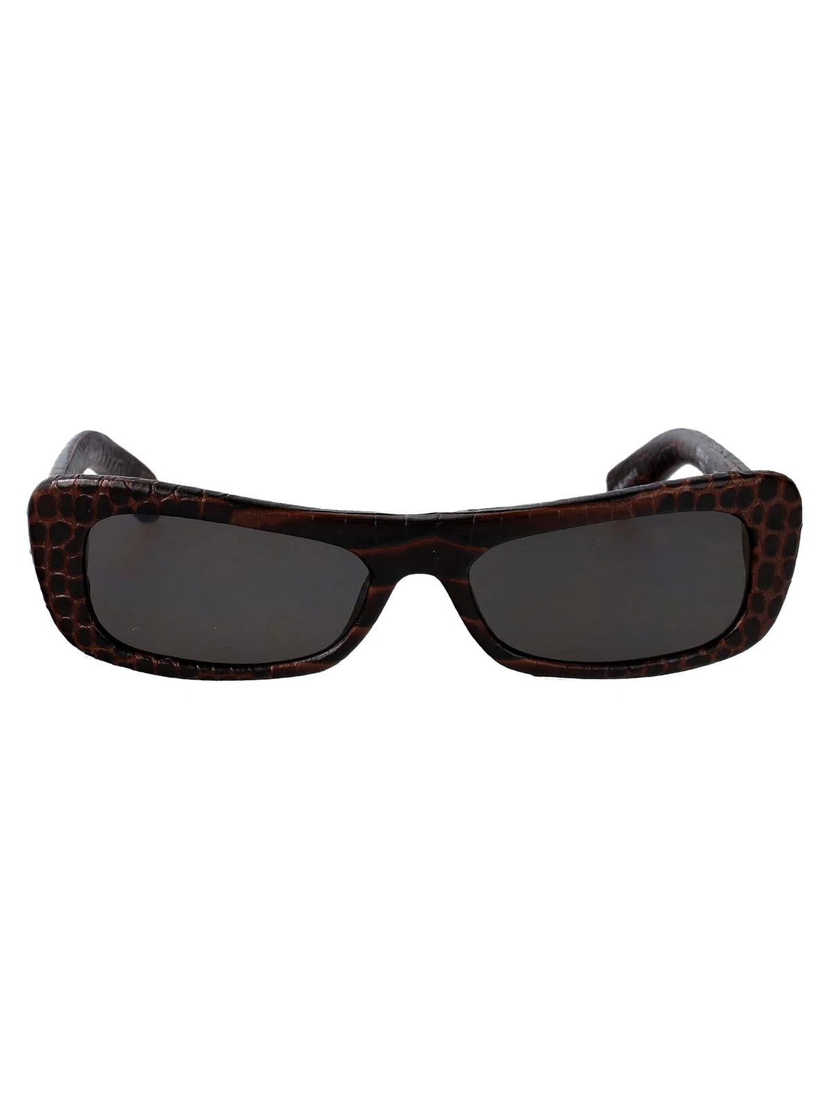 Brown Croc/ Gold/ Brown Acetate Sunglasses