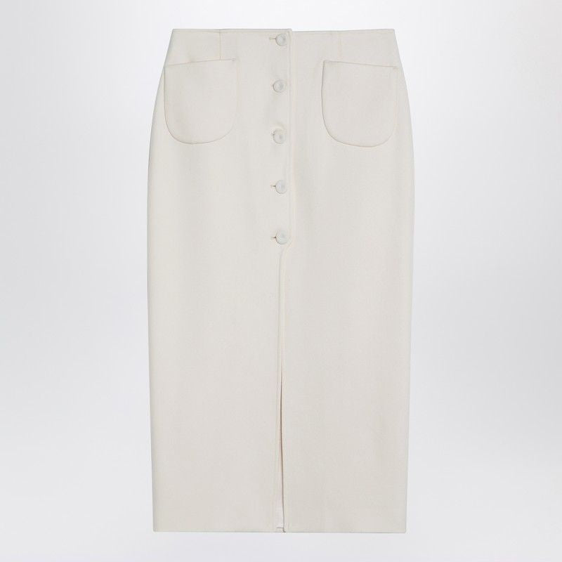 Margaux Lonnberg  White Jagger Midi Skirt