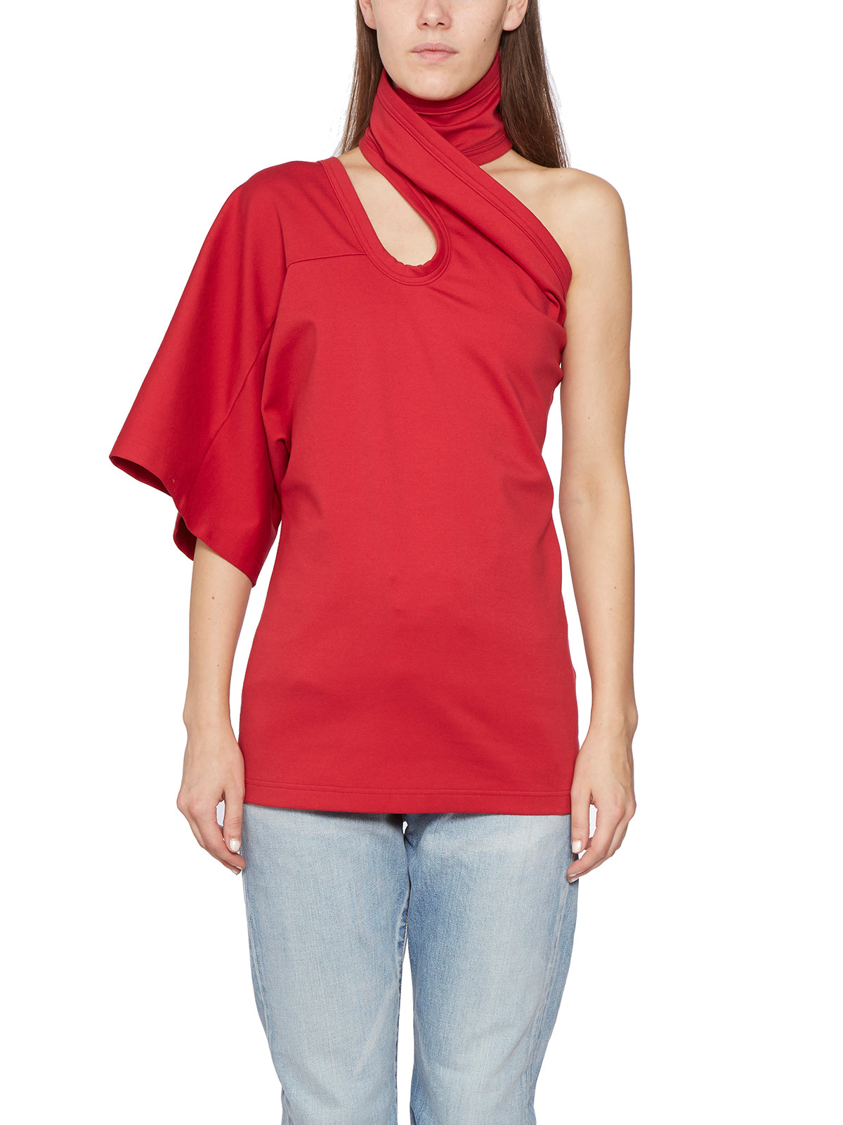 One-Shoulder Cotton Top