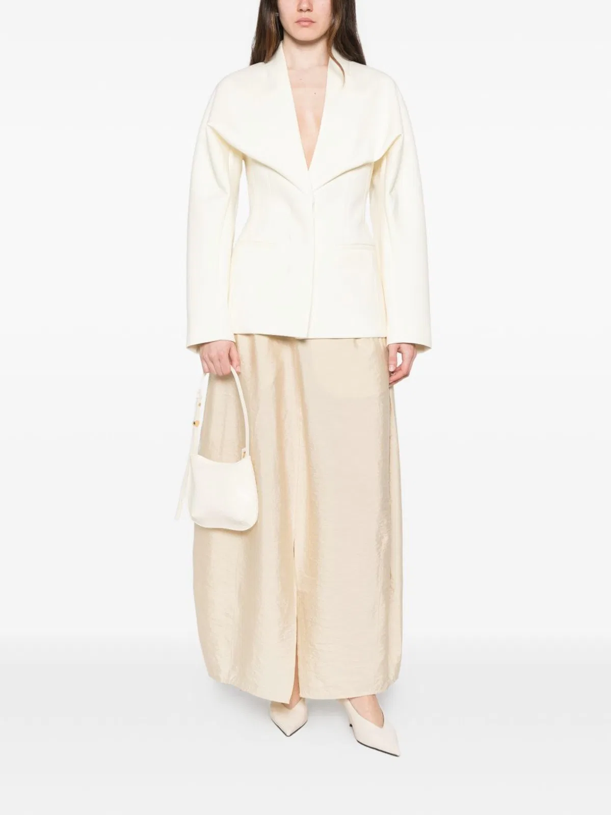 Jacquemus La Veste Chale Wool Blend Jacket In White