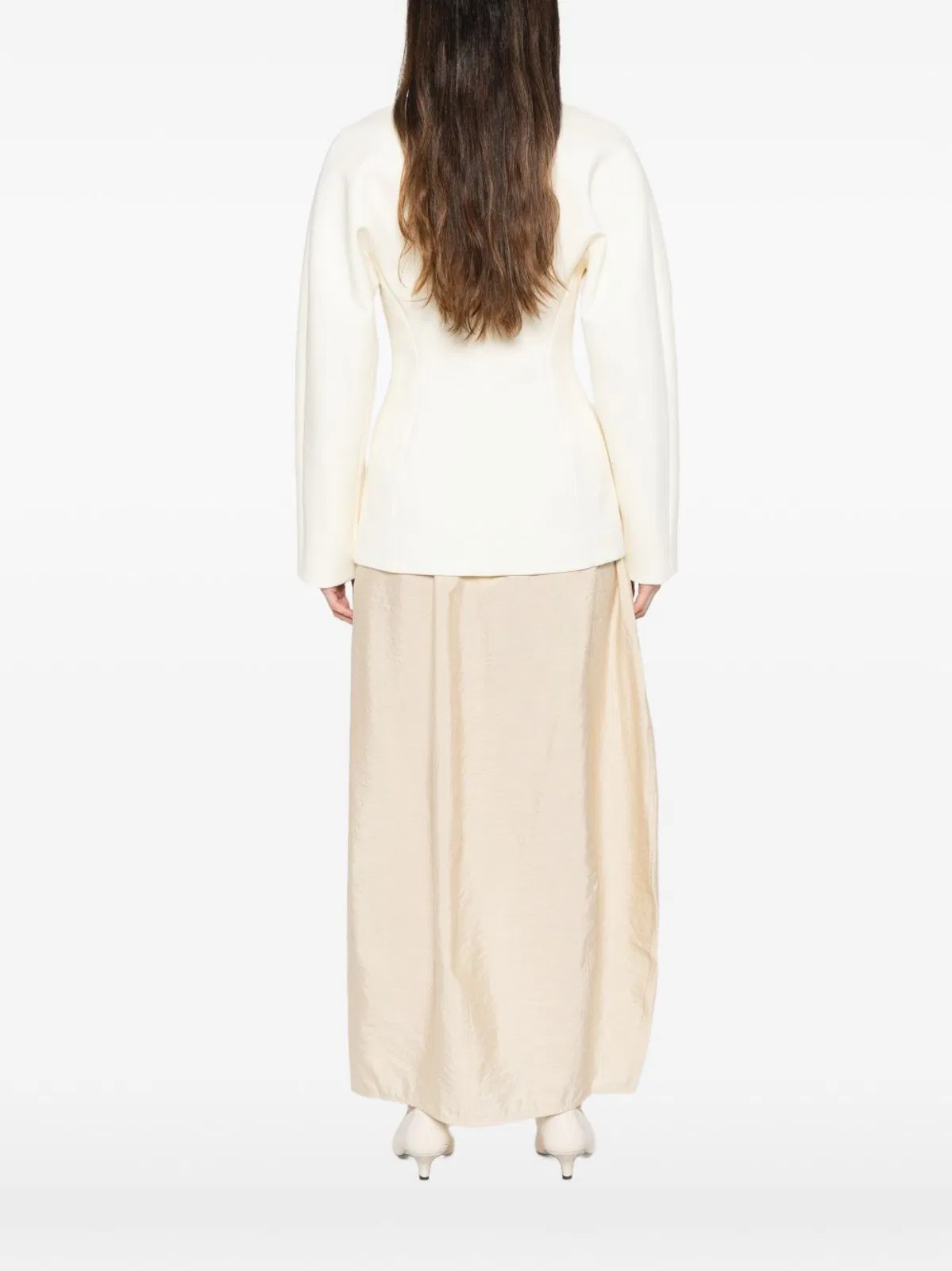 Jacquemus La Veste Chale Wool Blend Jacket In White