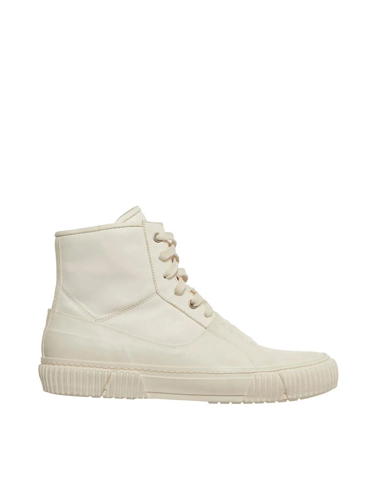 Leather High Sneaker With Zip