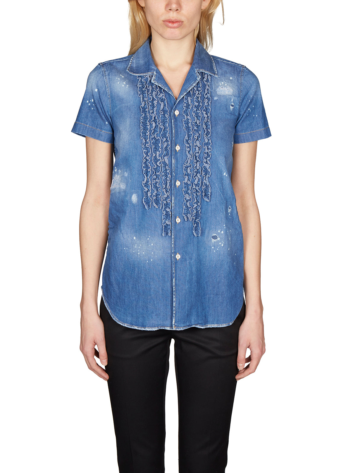 Denim Shirt With Rouges