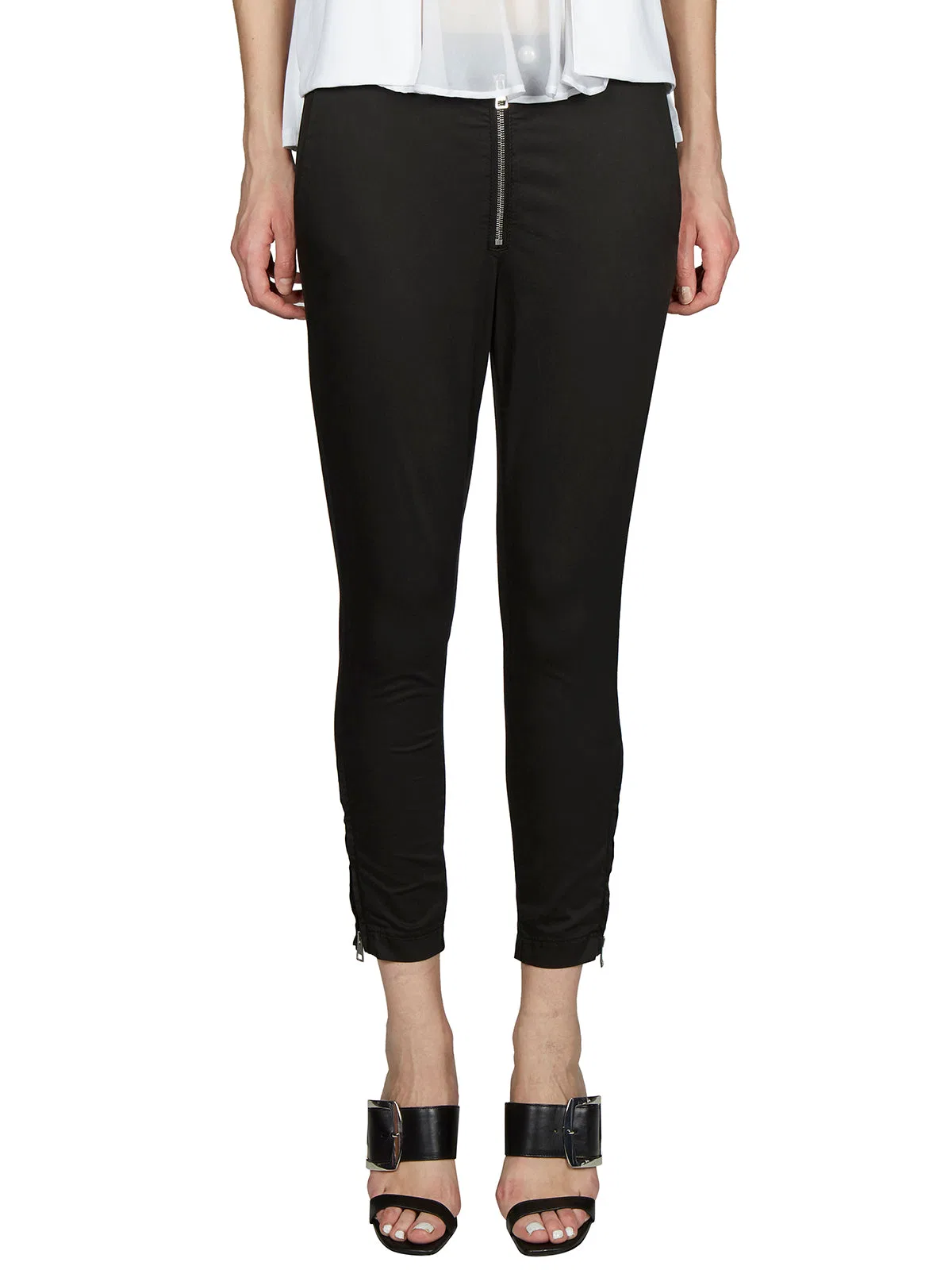 Cotton Satin Stretch Trousers