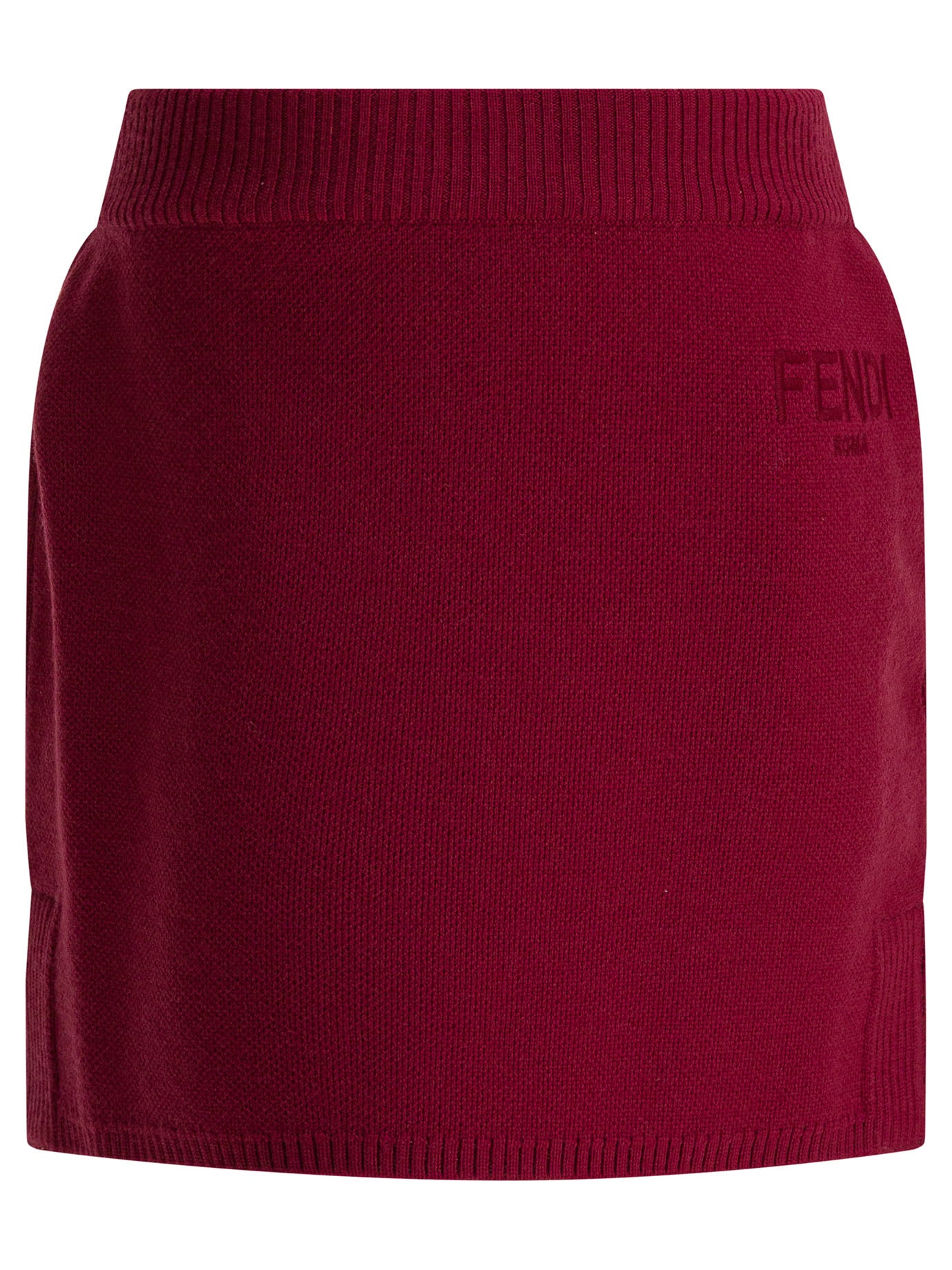 Kids Bordeaux Wool Skirt