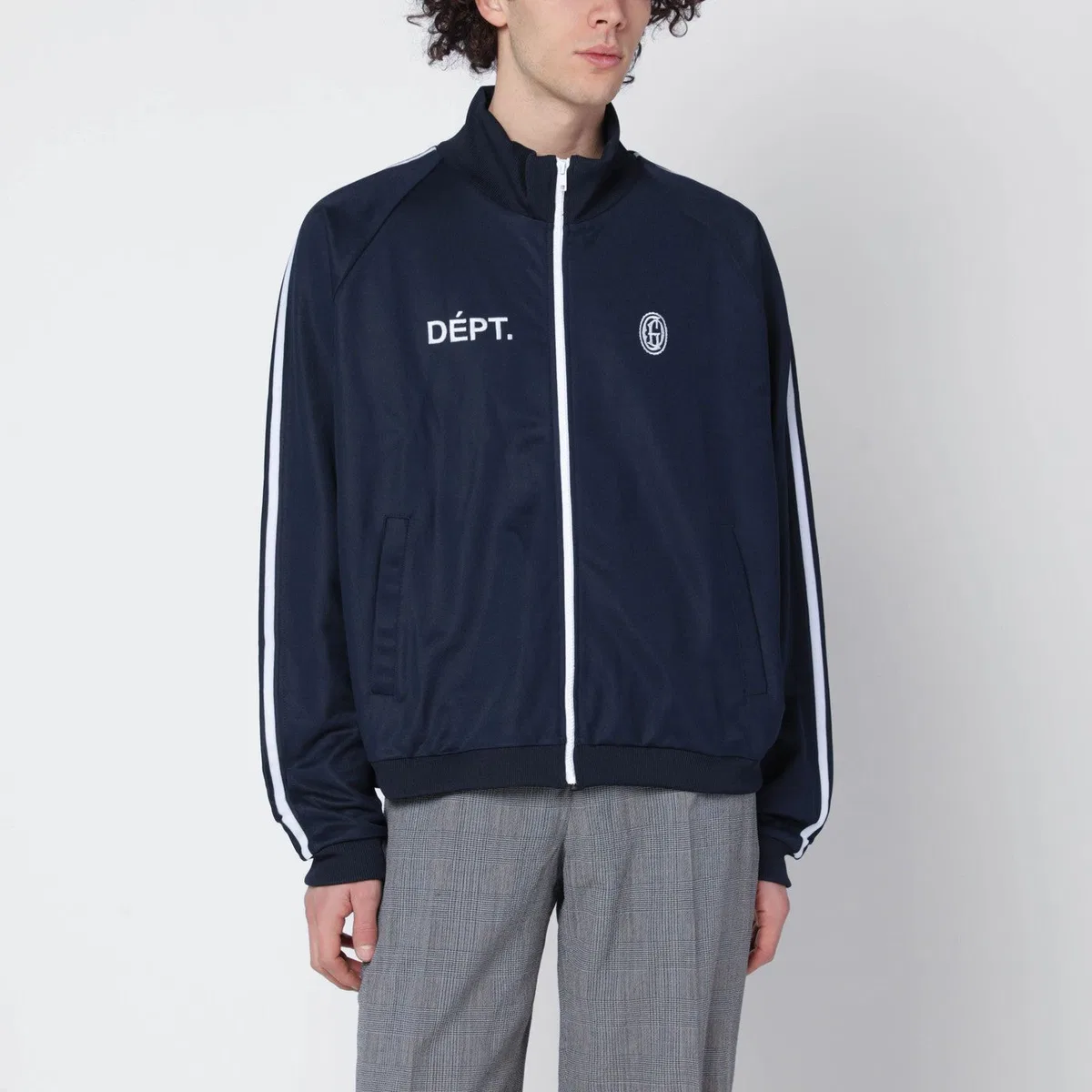 Navy Cotton Zip Hoodie