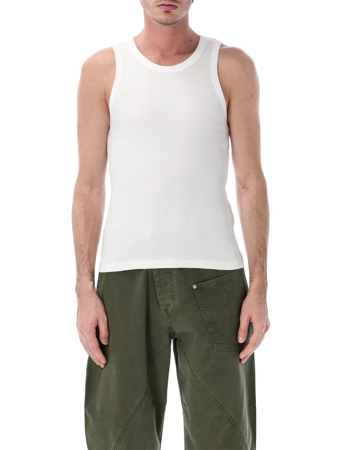 Slim-Fit Ribbed Tank Top