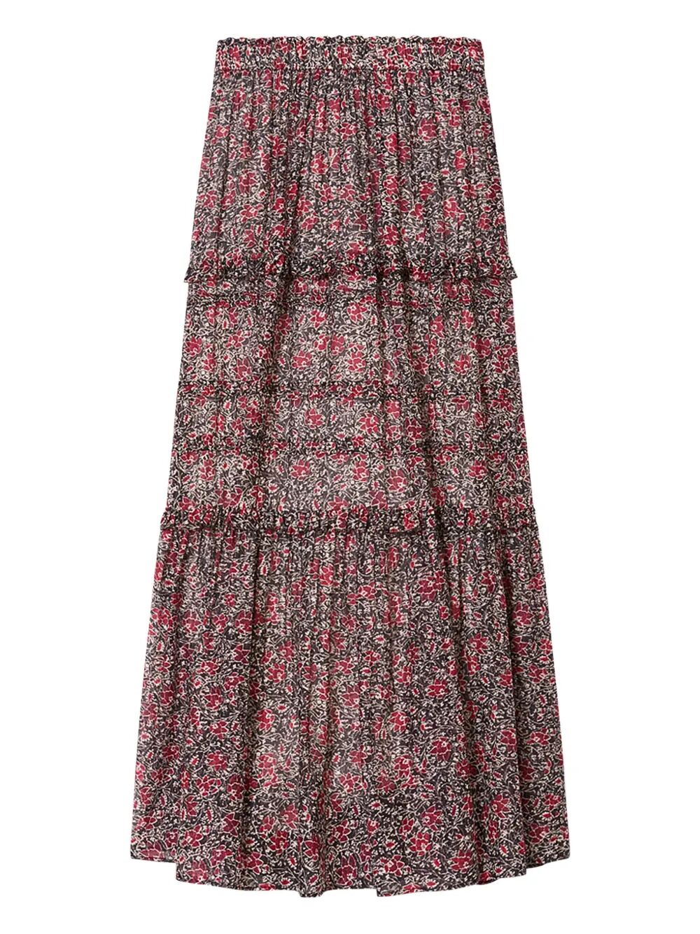 Isabel Marant Etoile Volomia Cotton Voile Floral Print Skirt