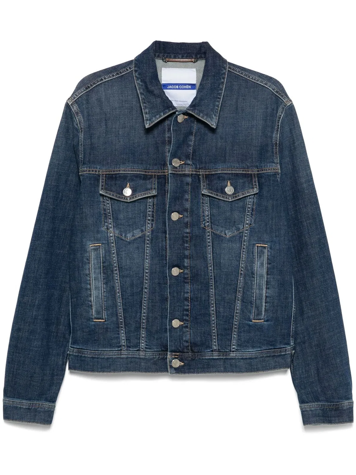 Medium Blue Cotton Elastane Outerwear