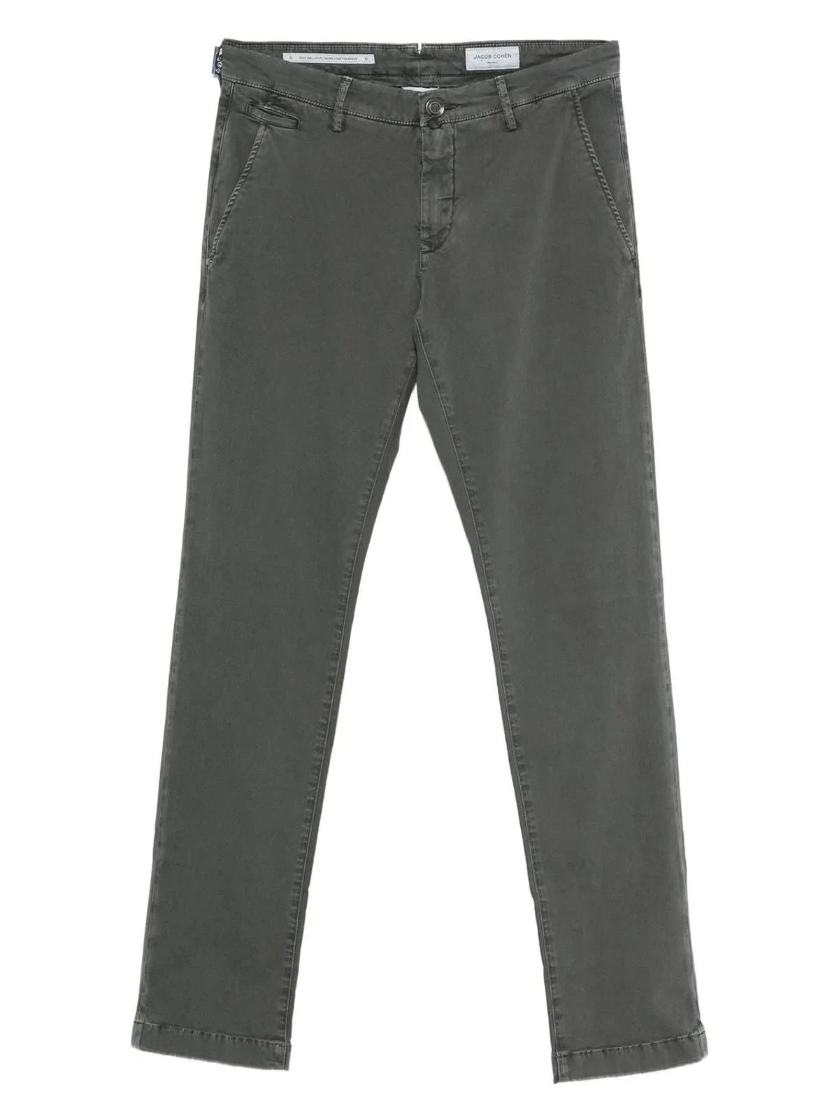 Gunmetal Grey Cotton Elastane Pants
