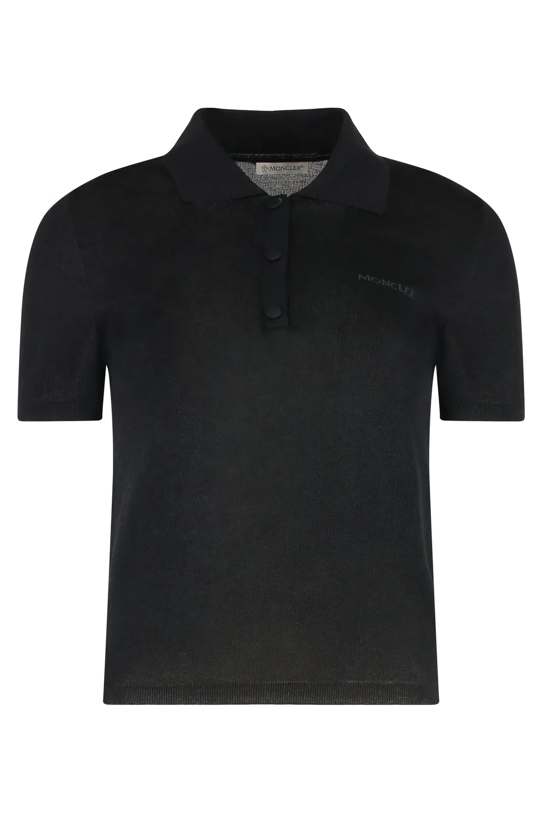 Knitted Cotton Blend Polo Shirt
