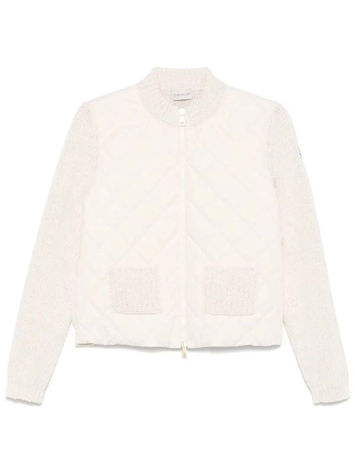 Moncler Cardigan Tricot In White