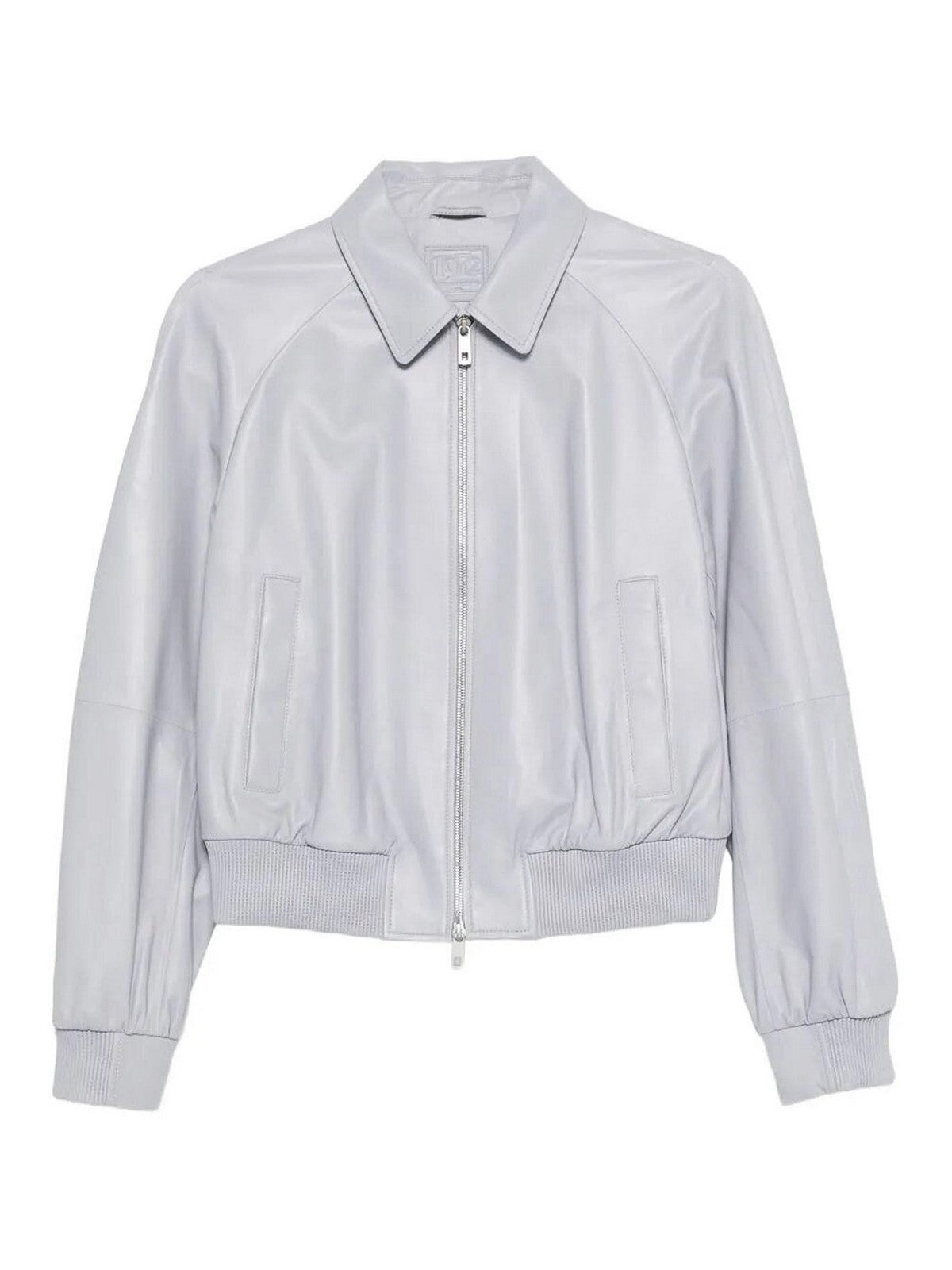 Leather Raglan Bomber Jacket