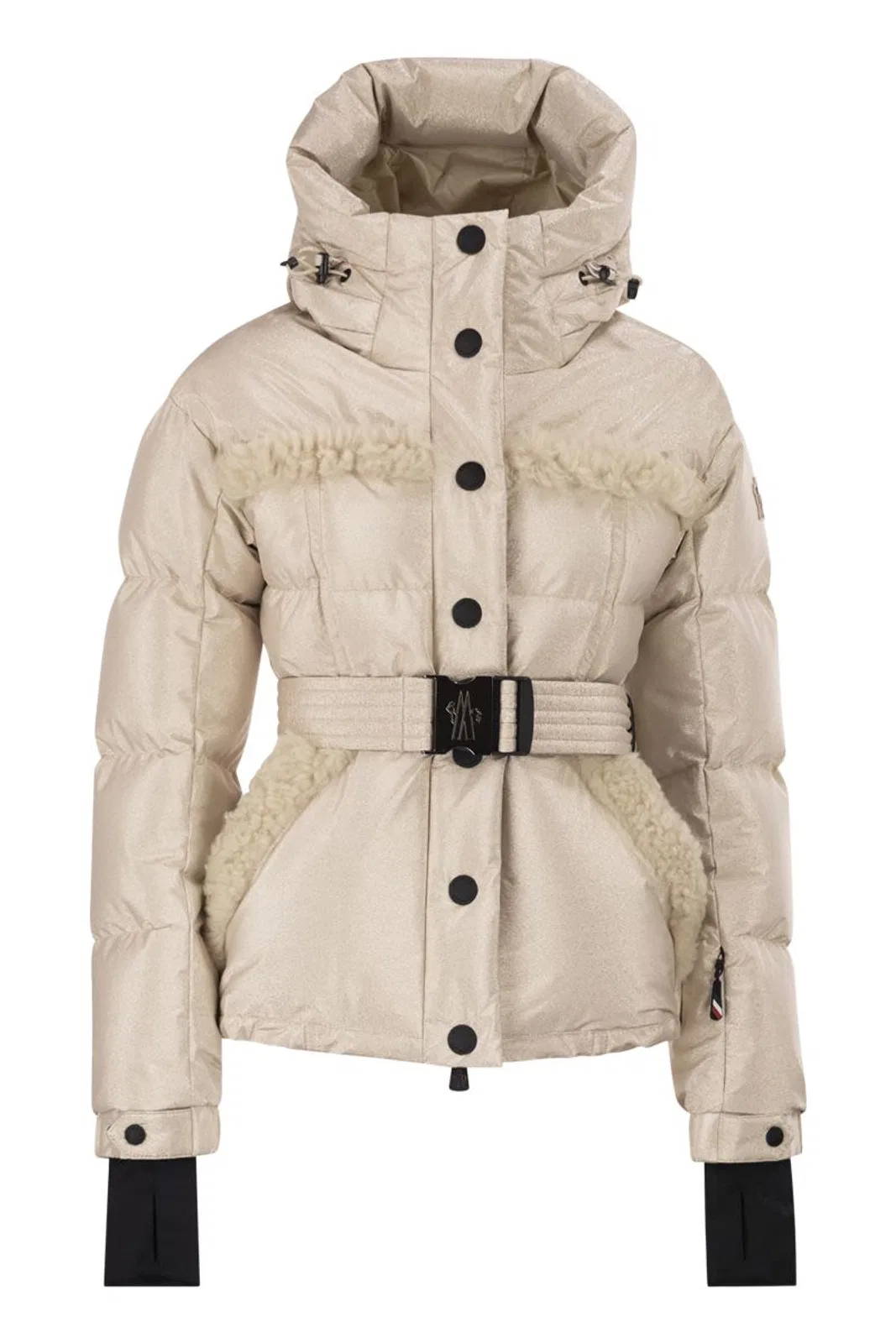 Padded Ski Jacket Mondim With Hood And Shearling Detail